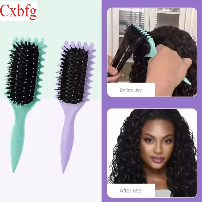 CXBFG 패셔너블 마사지 에어 쿠션 빗 바운싱 스타일 곱슬머리 쿠션 빗 두피 마사지 & 컬링 헤어 스타일링 도구