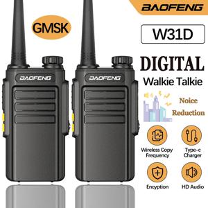 Baofeng GMSK 디지털 워키토키, W31D 암호화 통화 소음 감소, HD 라디오 C타입 충전기, UHF 양방향 라디오 BF-888s, 2 개