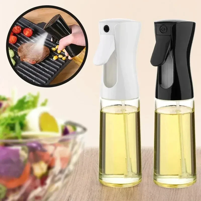 1pc 200ml/300ml 오일 스프레이 병 주방 요리 올리브 오일 디스펜서 캠핑 바베큐 베이킹 식초 간장 분무기 용기