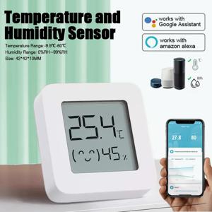블루투스 온도 습도 센서, 스마트 홈 디지털 디스플레이, 습도계 온도계, 지지대 Cozylife Alexa Google Assistant