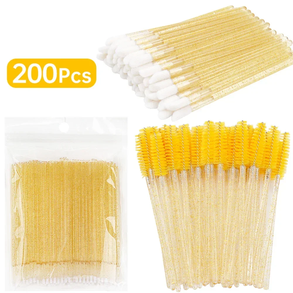 특수 속눈썹 제거 브러쉬 200pcs 마이크로 브러쉬 속눈썹 연장 속눈썹 브러쉬 속눈썹 연장 도구 용 립 라인 코튼 브러쉬