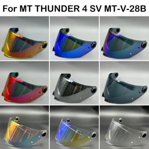 MT 헬멧 바이저 쉴드 THUNDER 4 SV 선 스크린 Capacete 앞 유리 Uv 보호 오토바이 교체 추가 렌즈 MT-V-28B