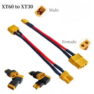 XT60-XT30 남성-여성 어댑터, 모형 비행기, 크로싱 머신, 배터리, ESC 속도 컨트롤러, 차량 및 선박 모형