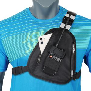 워키 토키 가슴 하네스 어깨 라디오 홀스터 팩 Baofeng UV-5R UV-21 PRO Quansheng UV-K5 K6 용 조절 가능한 파우치 홀스터