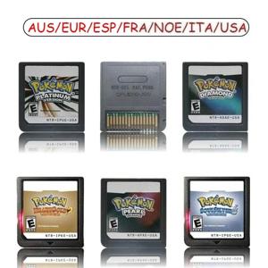 미국/EUR/FRA/ITA/NOE/AUS/ESP 버전 DS 게임 카트리지 포켓몬 시리즈 다이아몬드 플래티넘 펄 HeartGold SoulSilver for NDS
