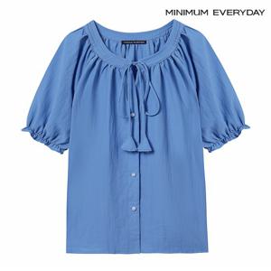 정상가:59,000원 ㅣ [미니멈 에브리데이]프릴 퍼프 버튼 블라우스 (EB2BA057D)