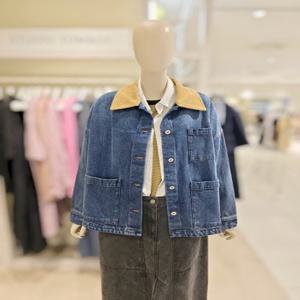 배색 데님 자켓 9165313871