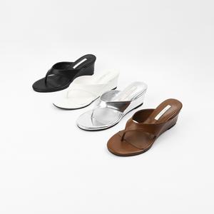 신난다슈 여성 쪼리 뮬 슬리퍼 샌들 힐 5cm 키높이 통굽 웨지 힐 샌들 AG257828