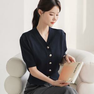 (~XXL까지) 레다인 퍼프 반소매 가디건 여름 간절기 아우터 하객룩 오피스룩 데이트 모임 미시 빅사이즈