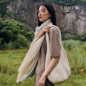 [25 NEW] 에르헴 25FW 소모사 화이트 캐시미어 100 시어 머플러