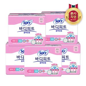 쏘피 바디피트 볼록맞춤 중형 16P 5개총 80입