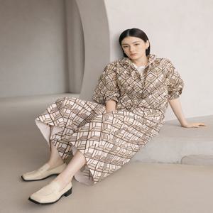 닥스 여성 DLJU4B503I2 [50%베이지 힉스패턴 경량 점퍼(바람막이)
