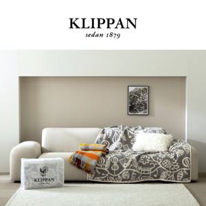 [2장세트] KLIPPAN 스웨덴 직수입 오가닉 블랭킷/담요 - 멀티브리즈+보타닉그레이