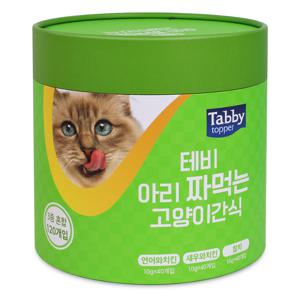 테비 아리 짜먹는 고양이츄르 10gX120P 그린(참치+새우와치킨+연어와치킨)