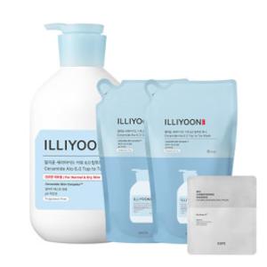 일리윤 세라마이드아토6.0탑투토워시 1000ml+리필 500ml 2개 +아이오페 마스크 1매