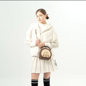 [디즈니골프]여성 후드 에코 퍼 루즈핏 조끼 베스트 (HN4LWV015)