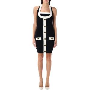 발망 투톤 홀터넥 니트 미니 원피스 25PEF1R2390KH99 EAB