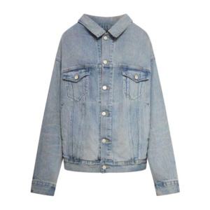 발렌시아가 OFF SHOULDER 데님재킷 786638TQW55 6379