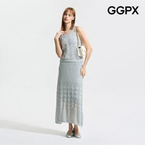 [GGPX] 다이아 펀칭 니트 짜임 투피스 (GP5ST006F)