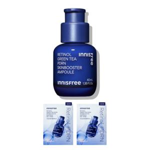 이니스프리 레티놀 그린티 PDRN 스킨부스터 앰플 40mL + 레티놀 PDRN 앰플 겔 마스크 2매