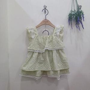 치크 sh06 체크 블라우스 바지 세트 CKRT2542G01