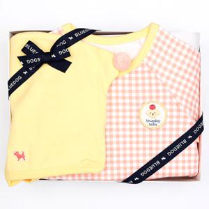 HP블루독베이비25년FW OR)체크도기세트바디슈트 45A7004017