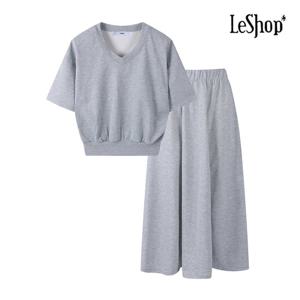 [르샵]V넥 반팔 티셔츠 앤 스커트 셋업 (BP6ST012A)