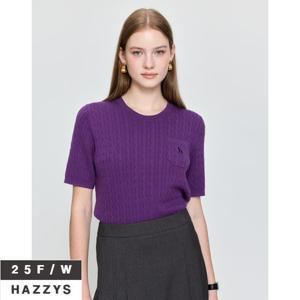헤지스여성 HSSW5CC73  짜임 면혼방 반팔니트