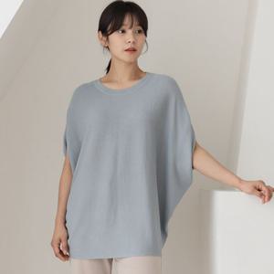 [바네사빈]쿨소재 가오리핏 라운드 박시니트 v01111