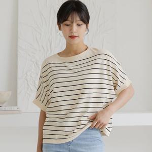 [바네사빈]루즈핏 단가라 가오리핏 니트 v01182