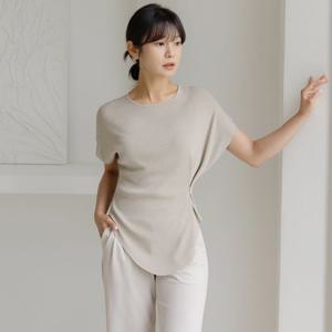 [바네사빈]옆단추 언발 가오리핏 니트 v01181