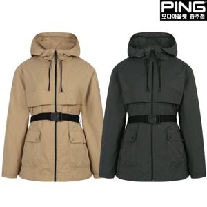 [핑]여성 벨티드 후드 점퍼 121D1JP152_GB_CJ