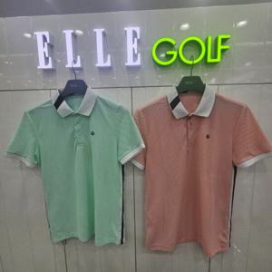 [엘르골프]남성에리 배색 포인트 폴로 반팔 티셔츠6I35221_DJ