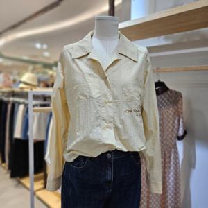[르샵]오픈카라 자수 점퍼형 셔츠 (LC38BL060)_BP