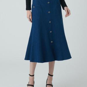 [샤틴]머메이드 데님 롱 스커트S243B357A20_JK