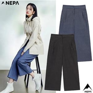 [네파][바지 청바지](7L41642) 여성 안유진 케네티 쿨 데님 라이크 세미와이드 팬츠