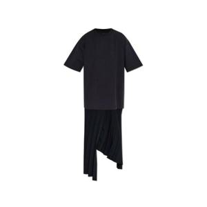 발렌시아가 플리츠 티셔츠 드레스 831226TPO38 1000 TP936803405