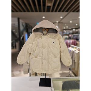 [블루독베이비] 25 FW(크림)플리스 후드 덕다운점퍼(45A1911401)백일 돌 조카 선물 유아 아가점퍼 (45A1911