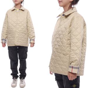 [버버리]24FW 코듀로이 다이아몬드 퀼팅 재킷 (8092457 PALE STONE 24F)