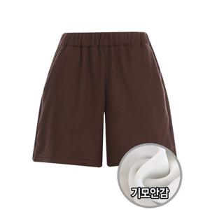 [샵앤]여성 허리벤딩 스웨이드 겨울 방한 골덴 반바지 PIC-WPT-20084-브라운