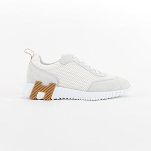 에르메스 바운싱 스니커즈 WHITE brown NEW H232173Z 90