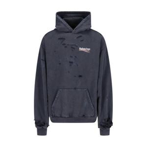 발렌시아가 후드 티셔츠 818557 TRVP9 9756 Black