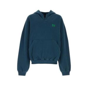 발렌시아가 로고 자수 폴로 후드 티셔츠 827939TSVC6 5002 TP936719718