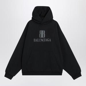 발렌시아가 블랙 나노 BB 후드티셔츠 767877TSVO3 1083