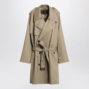 발렌시아가 베이지 더블브레스트 코튼 트렌치 코트 839117TSP13