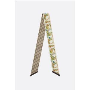 GUCCI animal and floral print silk neck bow 7773523G0019200