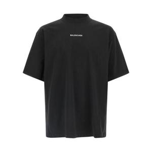 발렌시아가 반팔 티셔츠 764235TPVK11569 White Black