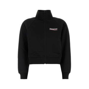 발렌시아가 후드 티셔츠 818505TRVE2 1089 Black
