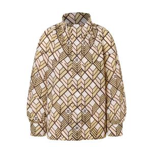 닥스 여성 24FW 반값세일베이지 힉스 패턴 캐주얼 하프 점퍼 DLJU4C503I2