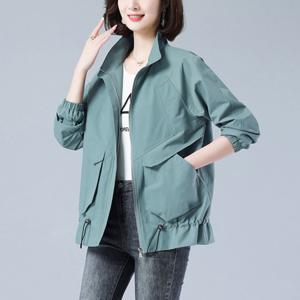 [바바라옷장]240966 - 밑단 스트링 점퍼 가을자켓 빅사이즈점퍼